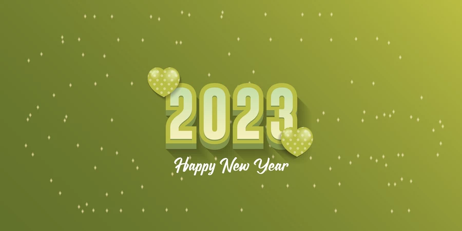 2023新年春节兔年数字字体特效插画背景海报AI矢量设计素材模板【022】